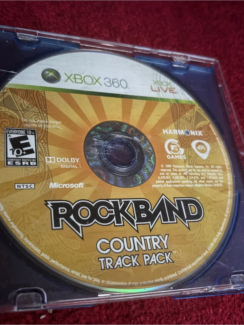 XBOX 360 Live Rock Band Country Track Pack - video game no manual